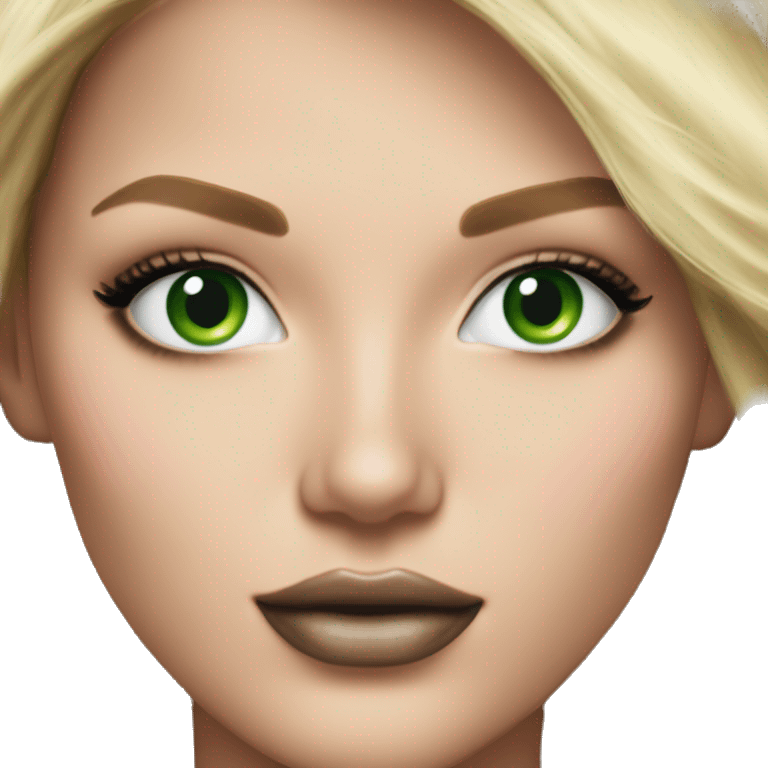 Realistic victoria secret model blonde green eyes  emoji