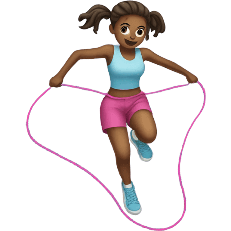 Girl jump roping  emoji