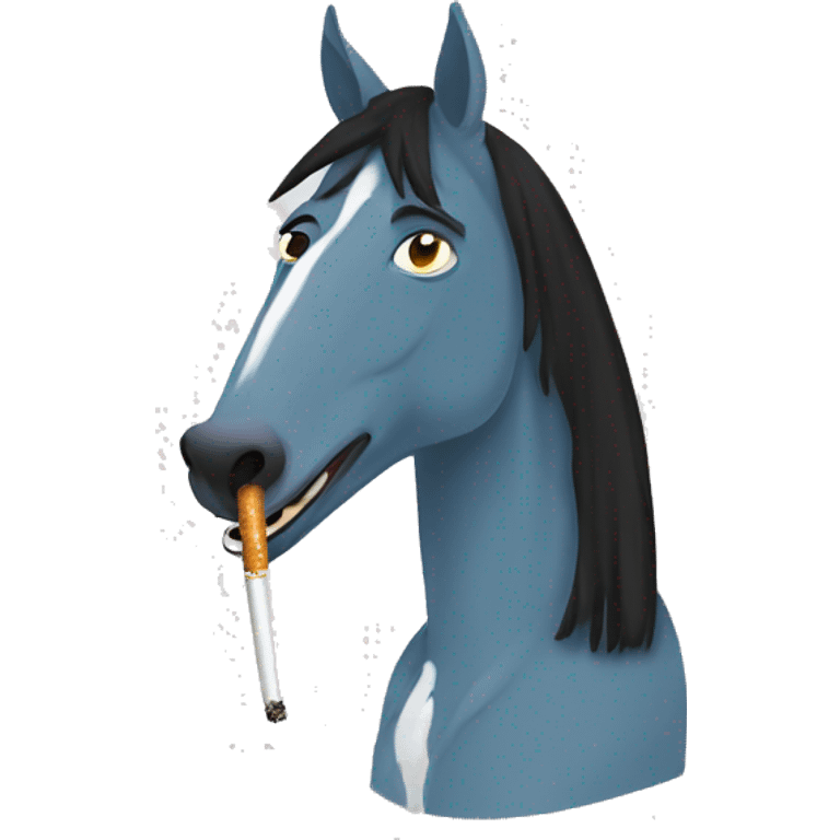 bojack horseman with a cigarette in his mouth emoji