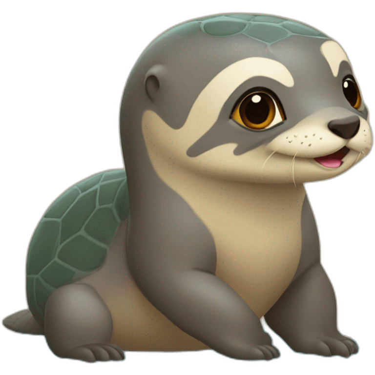 Loutre sur tortues emoji