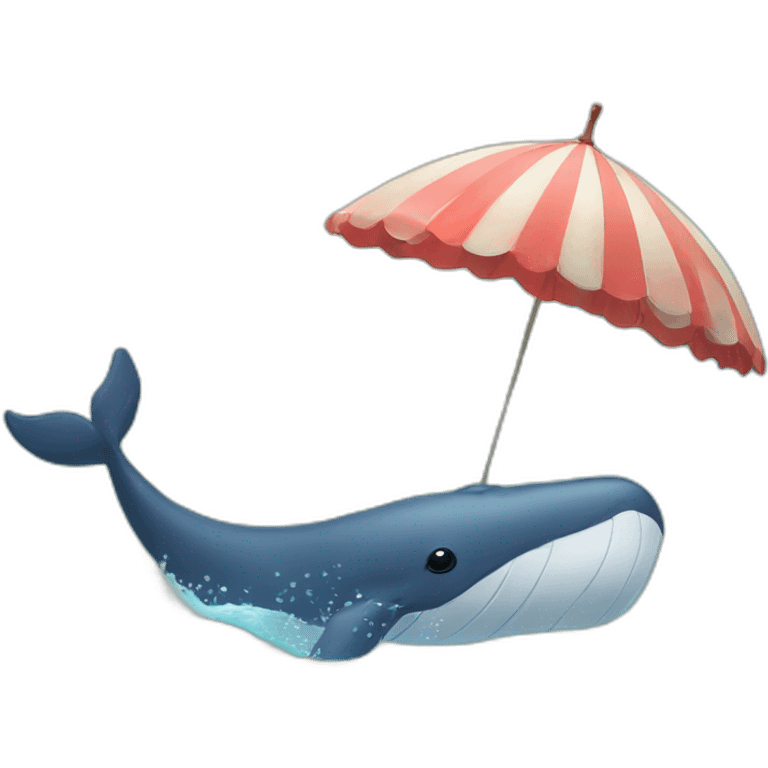 whale with horny parasol emoji