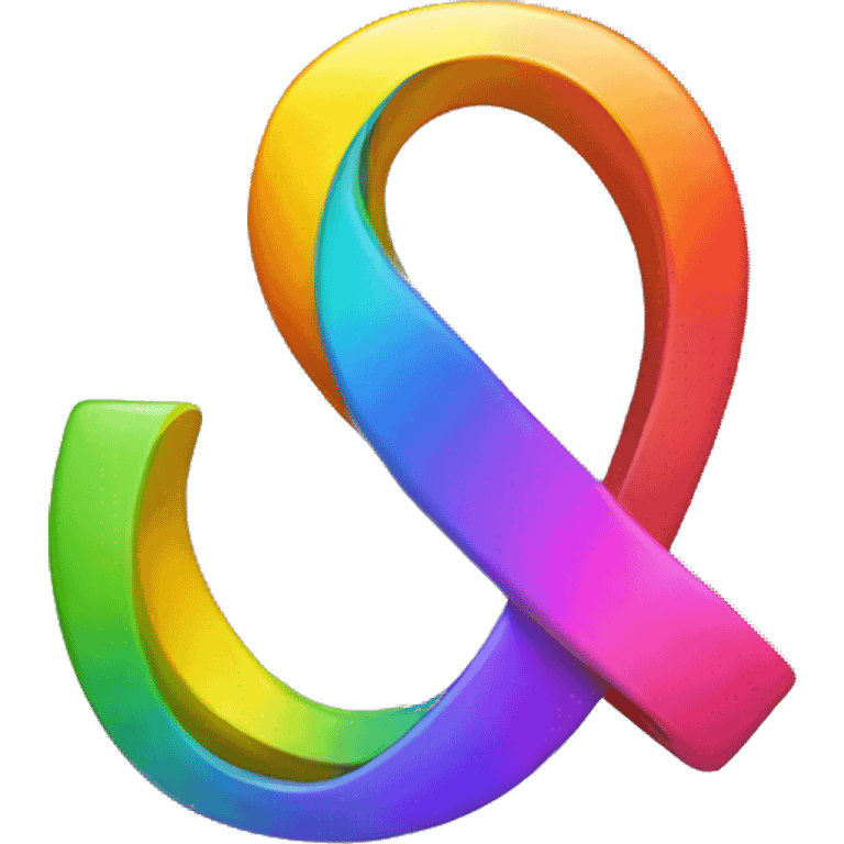 rainbow ampersand with ribbons emoji