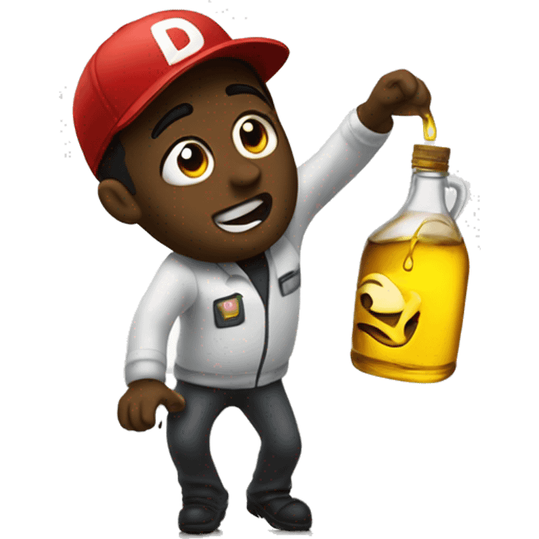 Diddy slipping on oil emoji