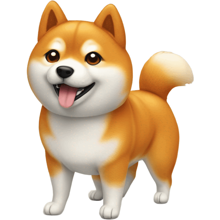 fluffy shiba inu orange  emoji