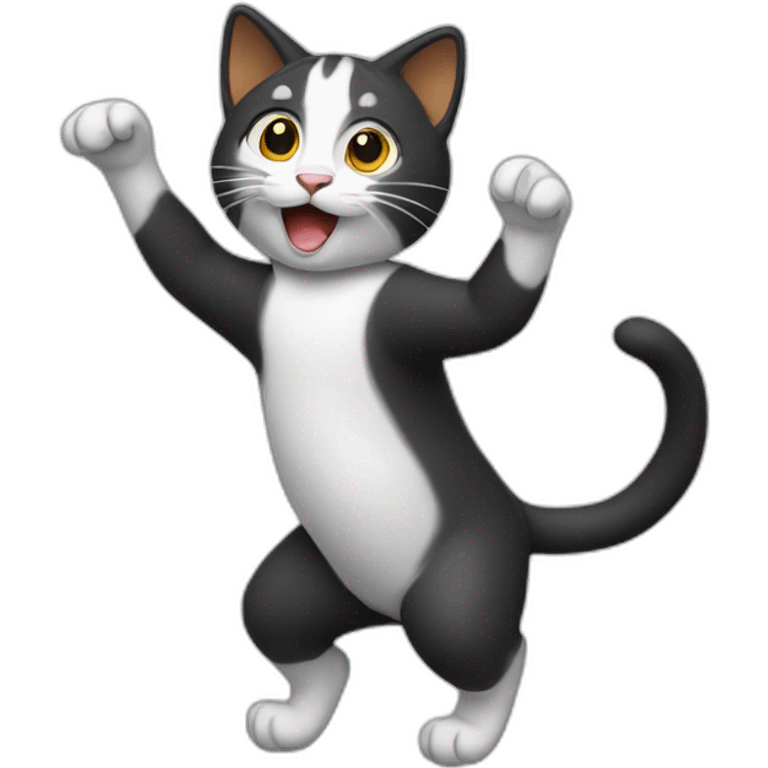 Dancing-Bicolor-Cat emoji