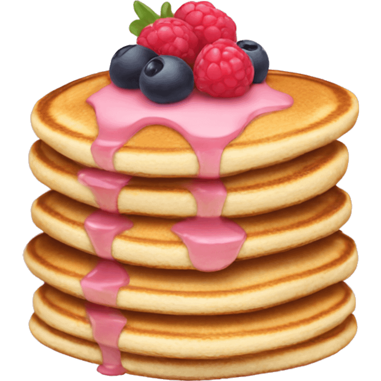 pancakes light pink berry emoji