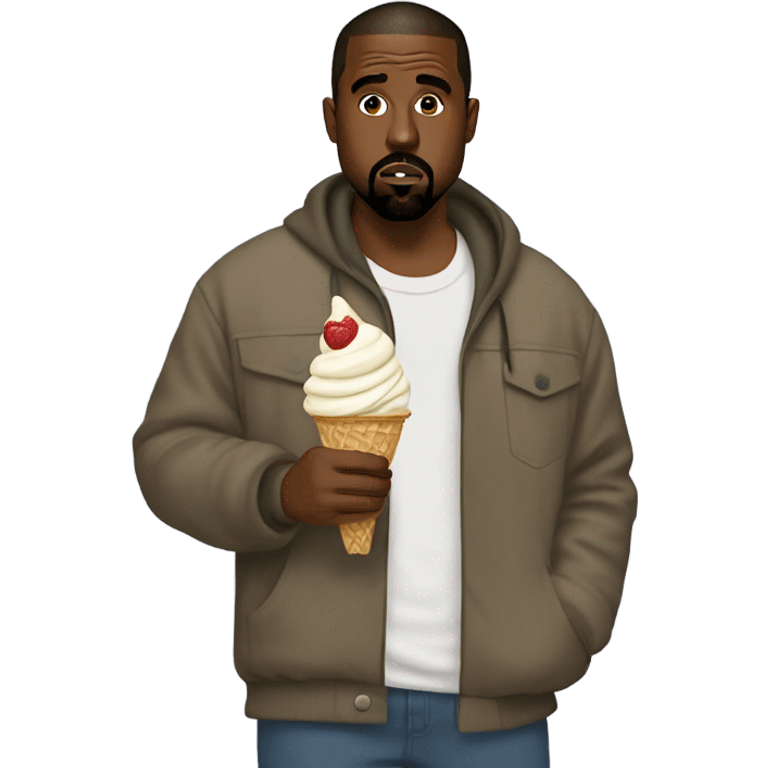 Kanye holding icecrea emoji