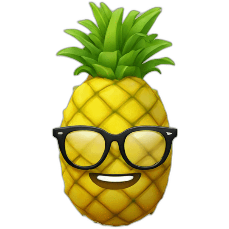 Ananas avec des lunettes de soleil emoji