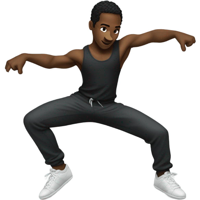 Black guy breakdancing  emoji