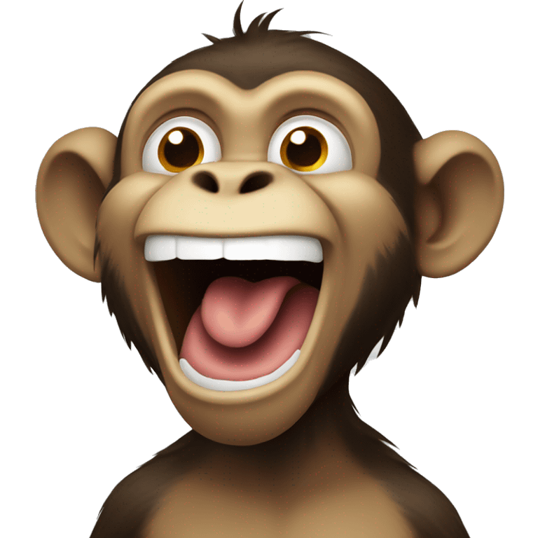 A monkey laughing emoji