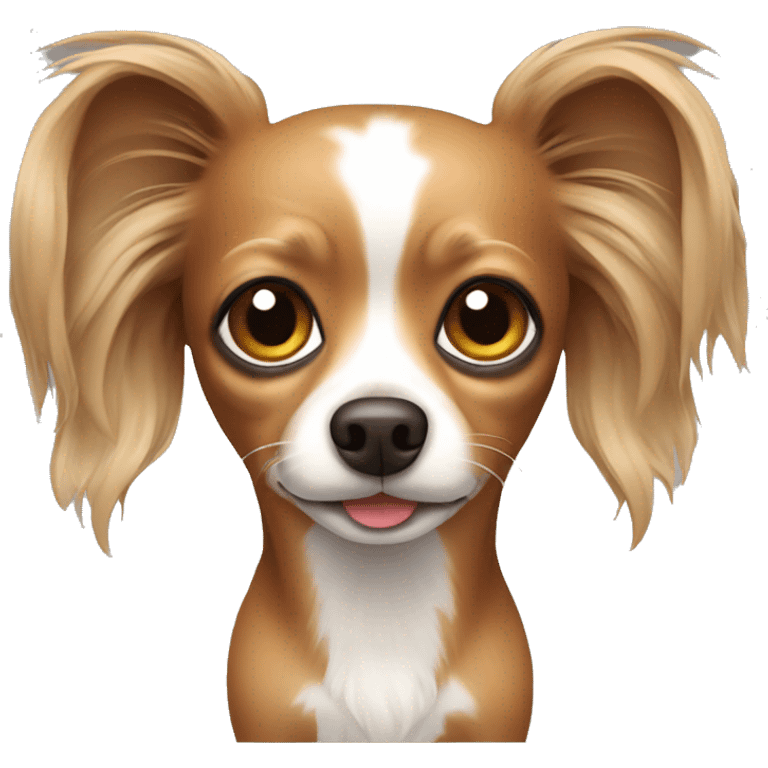 long haired brown chihuahua emoji