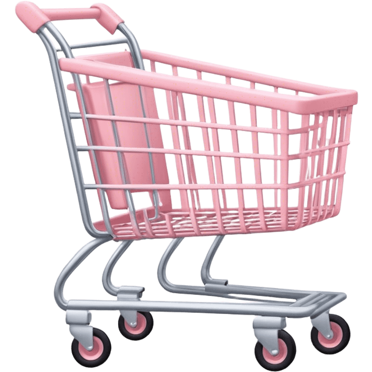 Pale pink empty shopping cart emoji