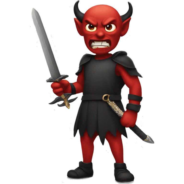 Devil with sword emoji