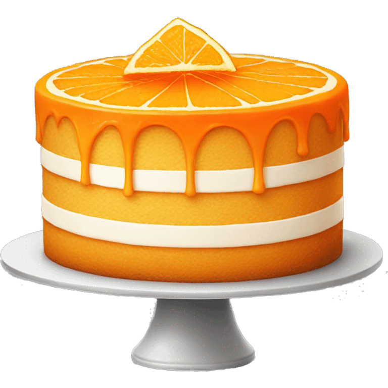 One Orange cake emoji