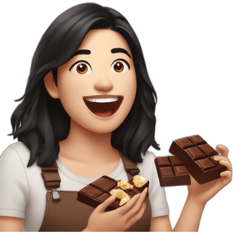 rashmika eat chocolate emoji