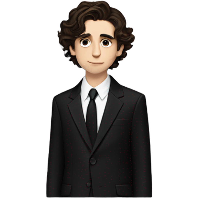 timothee chalamet in a black suit emoji