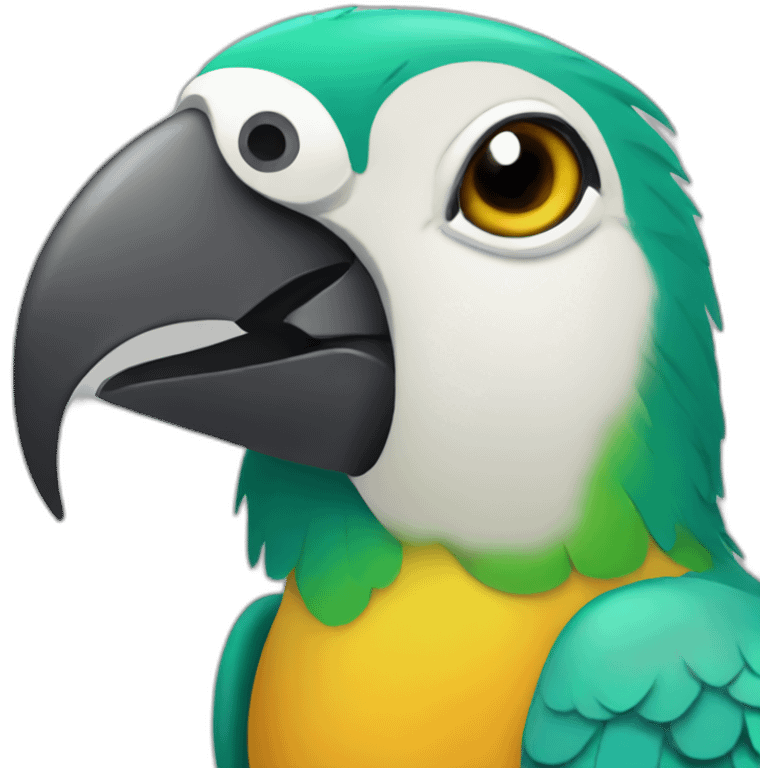 parrot phone in beak emoji