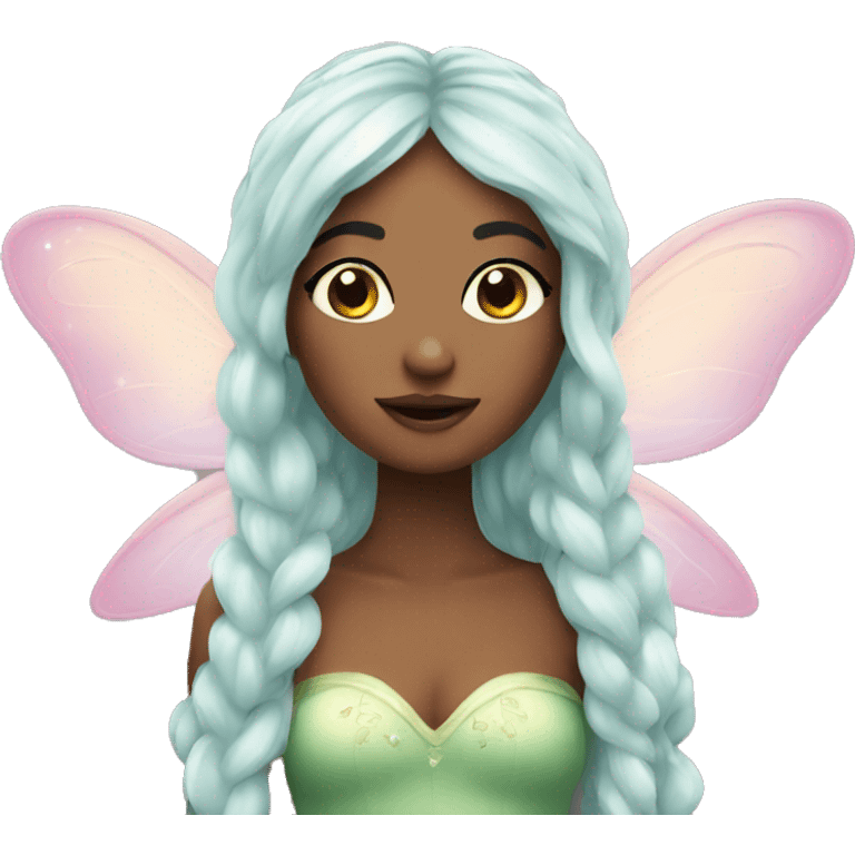 Pretty fairy with eyelashes emoji