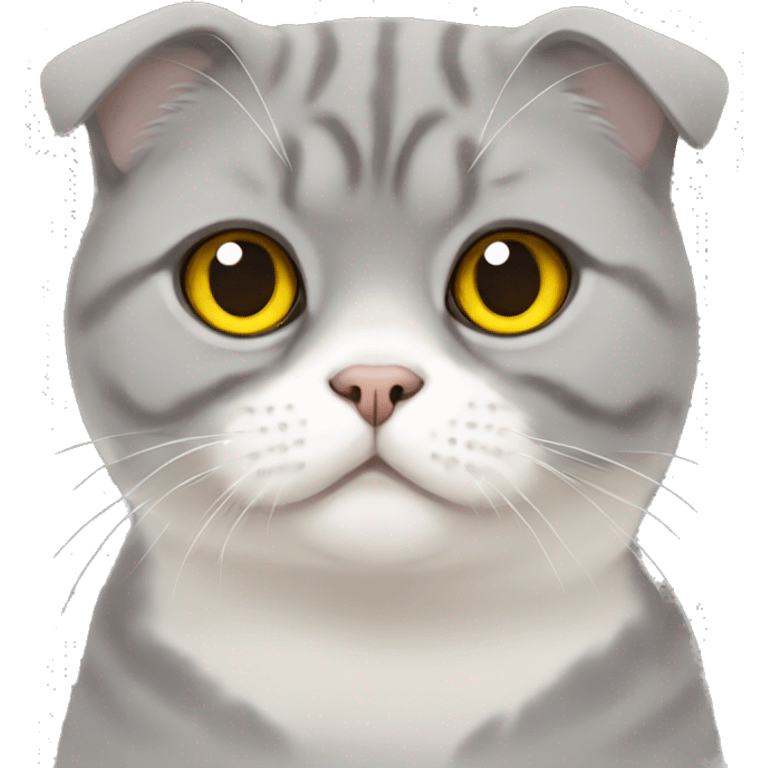 scottish fold with yellow eyes emoji