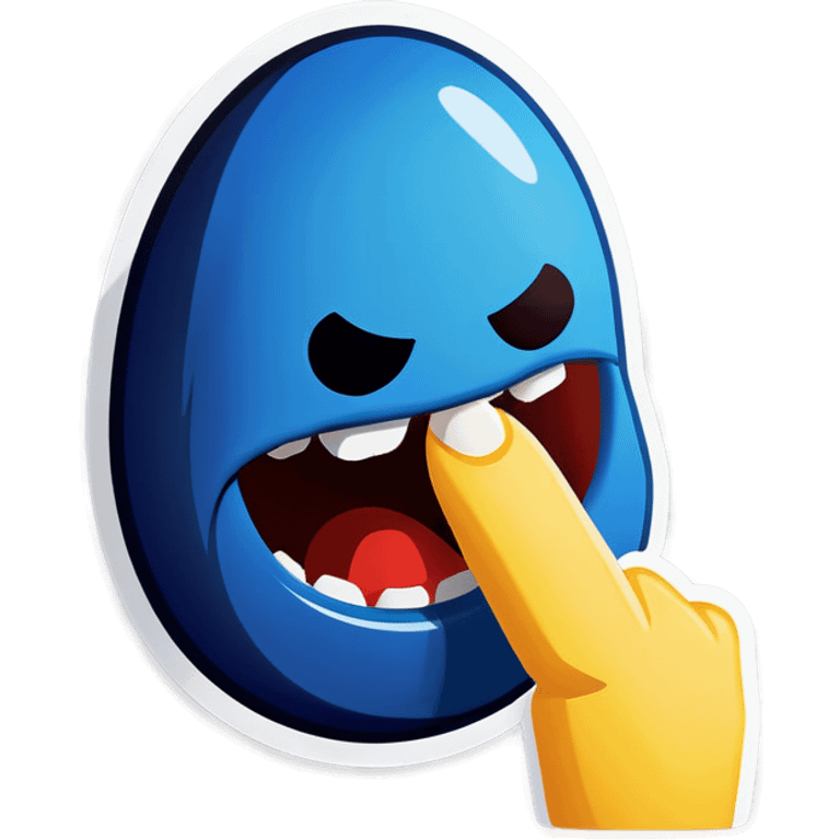 Emoji biting nail emoji