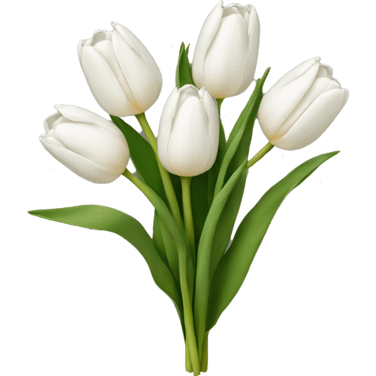 white tulip bouquet  emoji