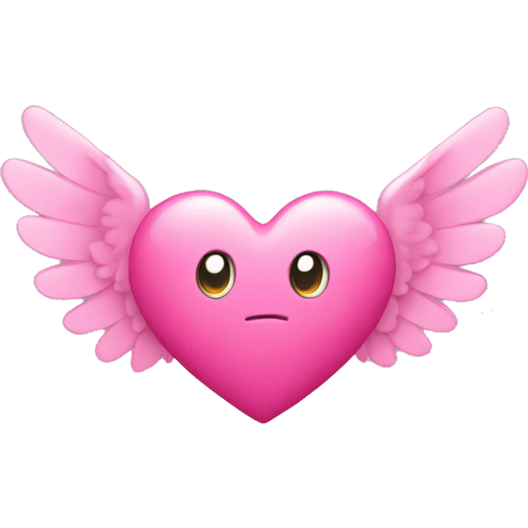 Pink heart with wings emoji