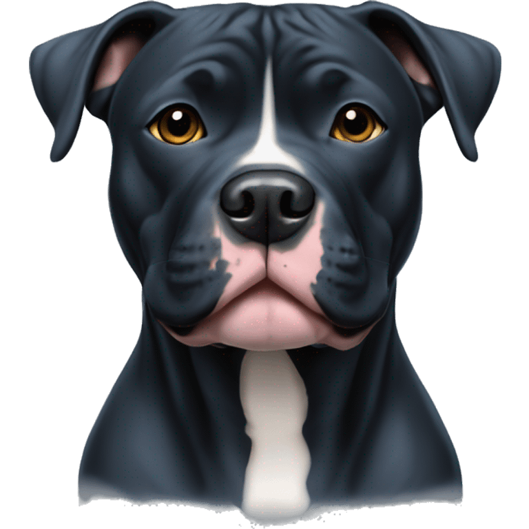 Black and blue staffordshire pit bull  emoji