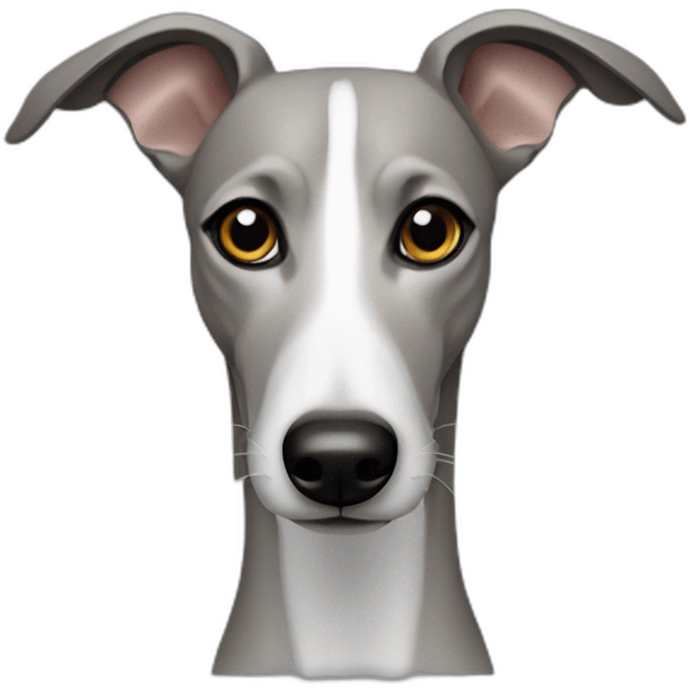 Whippet with black fur emoji