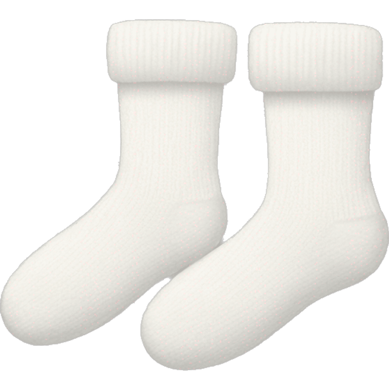 A pair of white warm socks emoji