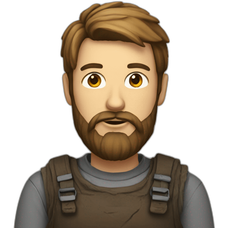 A bearded android emoji