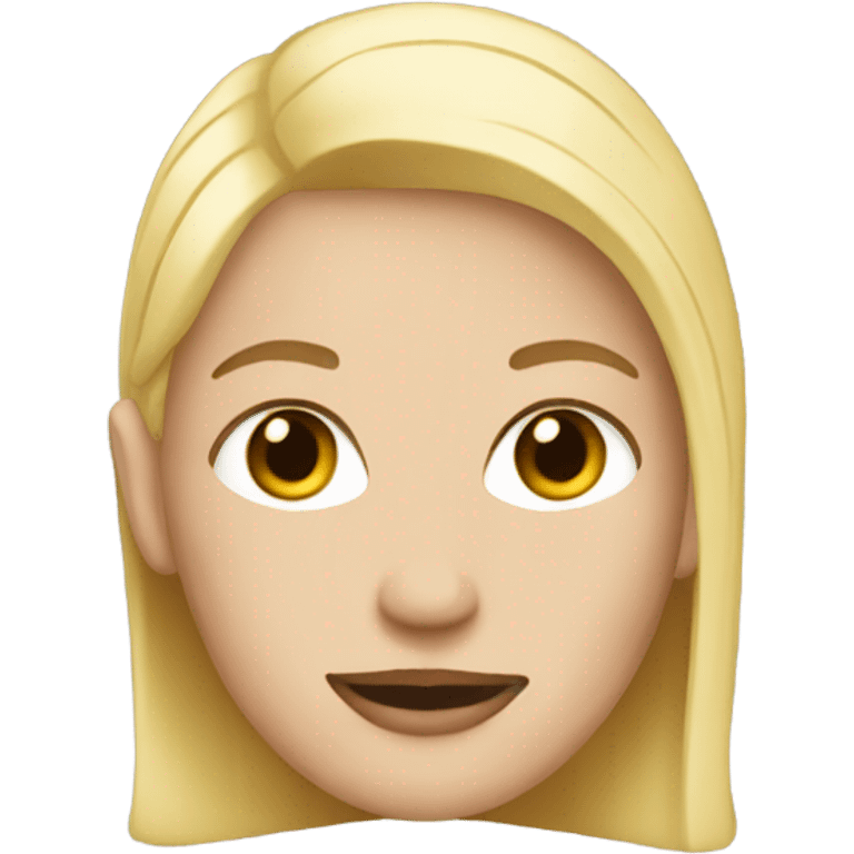 Blonde woman with blonde hair and a bald man  emoji