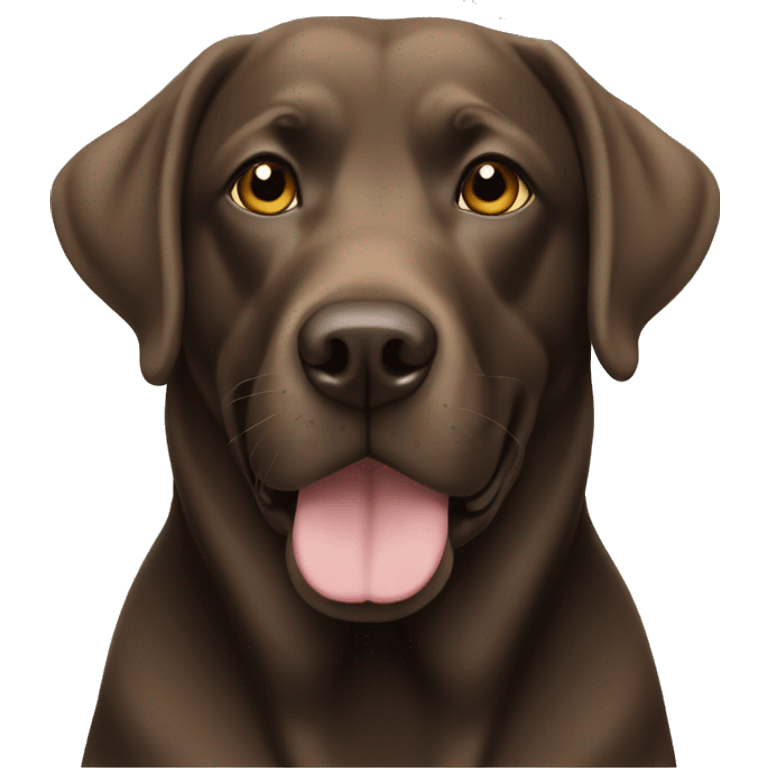 Labrador retriever blended with my face emoji