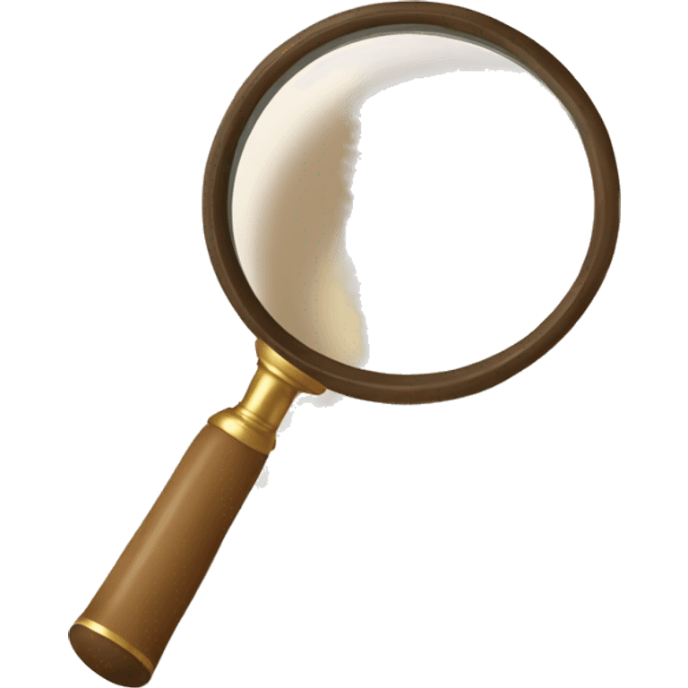 A book in beige tones with a magnifying glass on it emoji