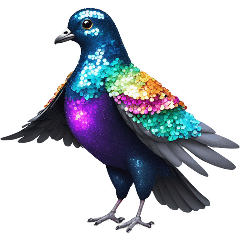 Disco pigeon emoji