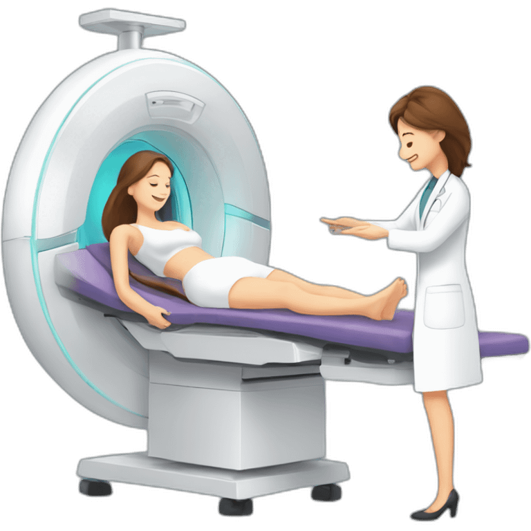 Radiologist-performing-breast-mri-to-woman emoji