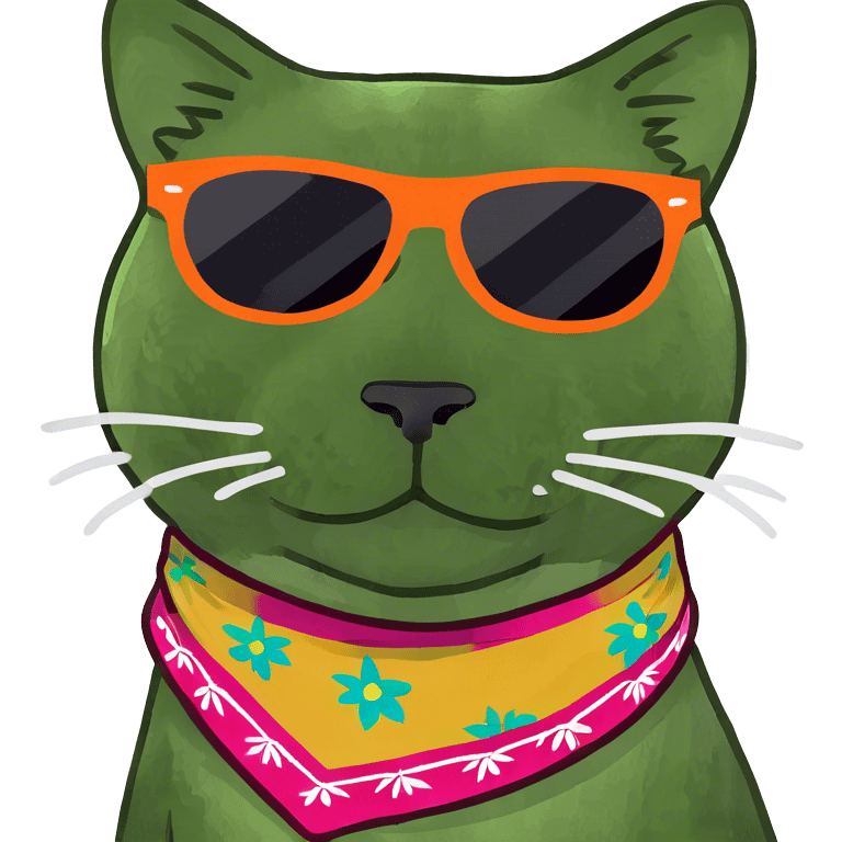 Cat with sunglasses emoji