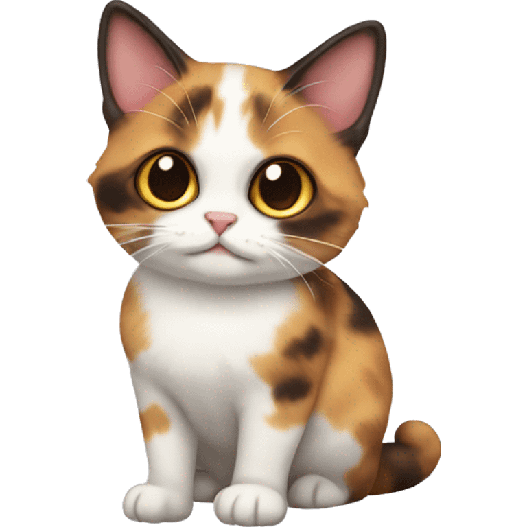 Calico munchkin cat emoji