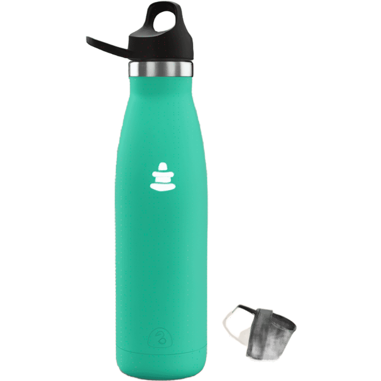 Teal mint sport water bottle emoji