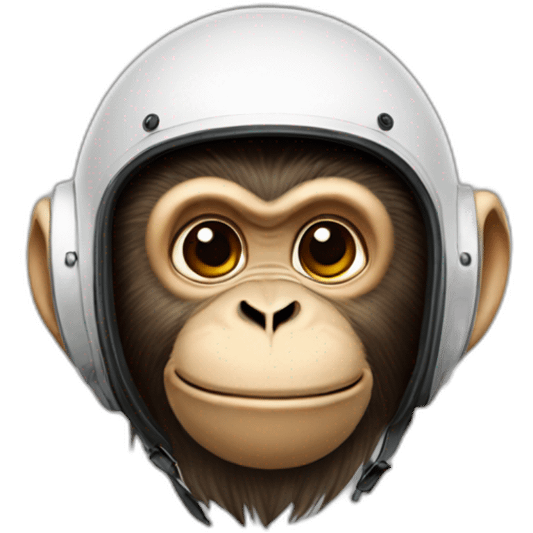 Monkey with helmet emoji