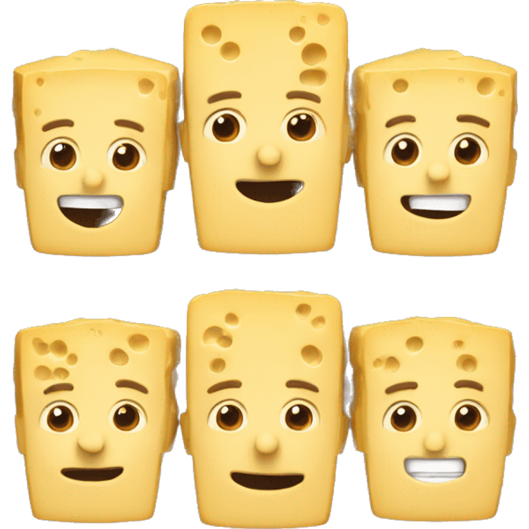 4 Friends made of cheese emoji