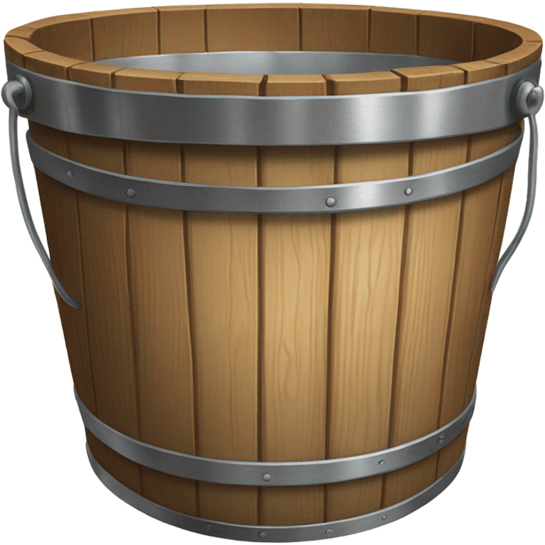 wooden bucket with water emoji