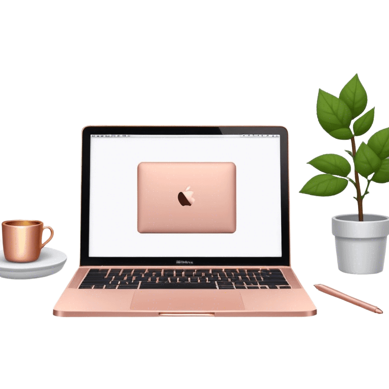 Sims 4 on a rose gold MacBook  emoji