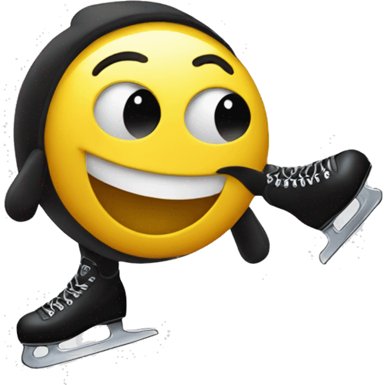 Figure skating smiley face emoji