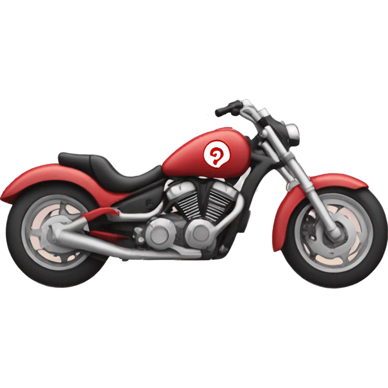 Motorcycle rose and question mark emoji