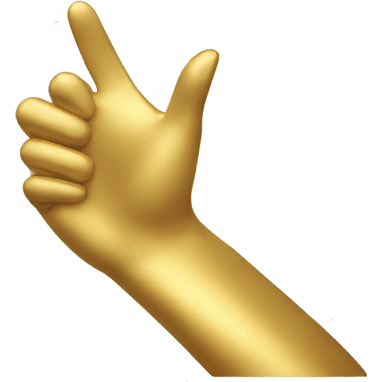 gold girl emoji looking into elbow with other arm pointed up both following a similar horizontal line emoji