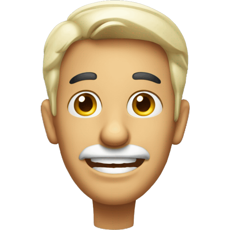 Smiling Italian man have a surprised emoji