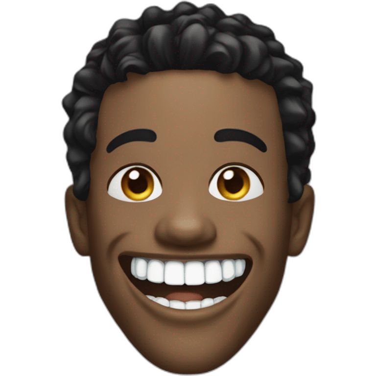 Travis Scott smiling with diamond teeth emoji