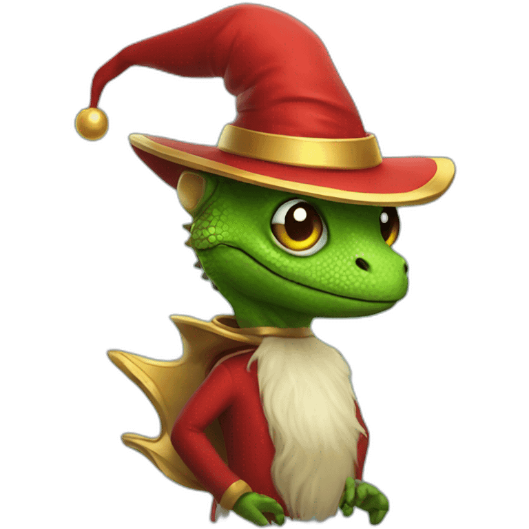 lizard wizard santa emoji