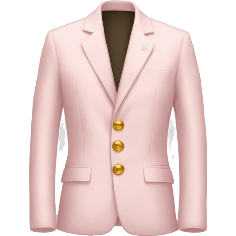 Pale pink blazer gold buttons emoji