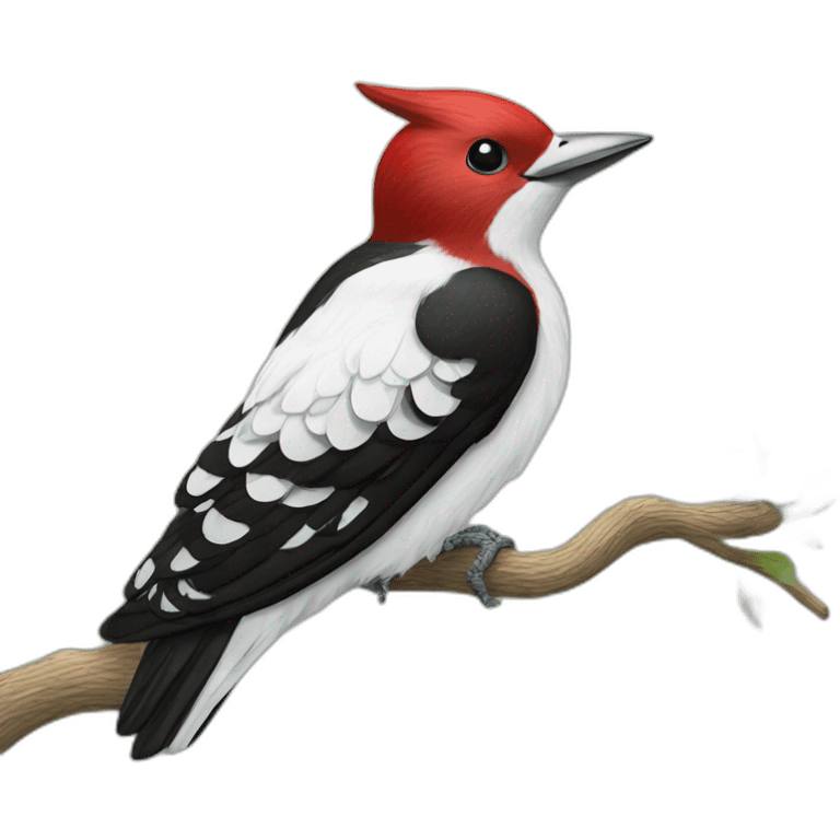 Red headed woodpecker emoji